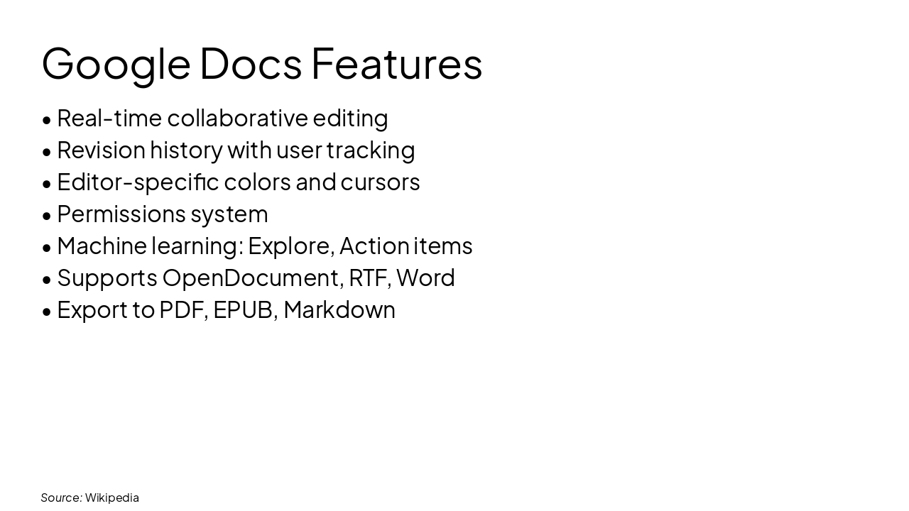 Slide 11 - Google Docs Features