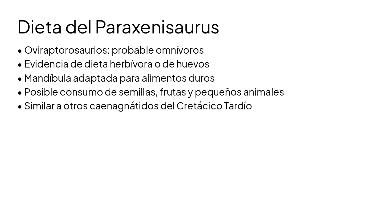 Slide 4 - Dieta del Paraxenisaurus