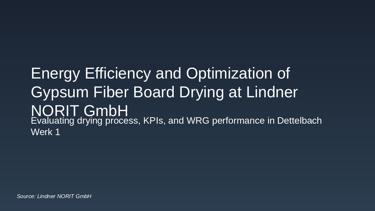 Optimizing Gypsum Board Drying Efficiency