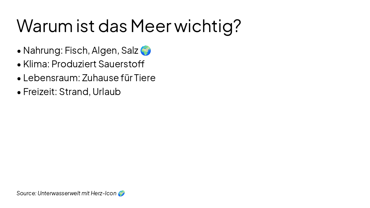 Slide 5 - Warum ist das Meer wichtig?