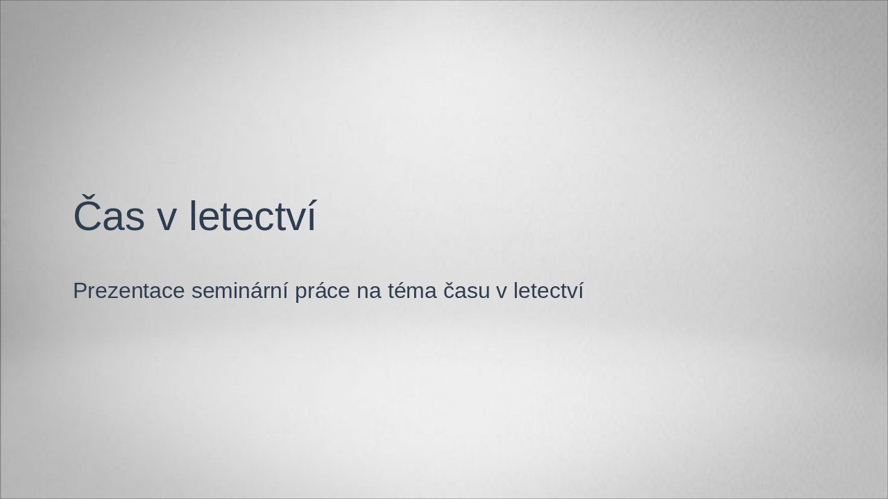 Čas v letectví: Základy a aplikace