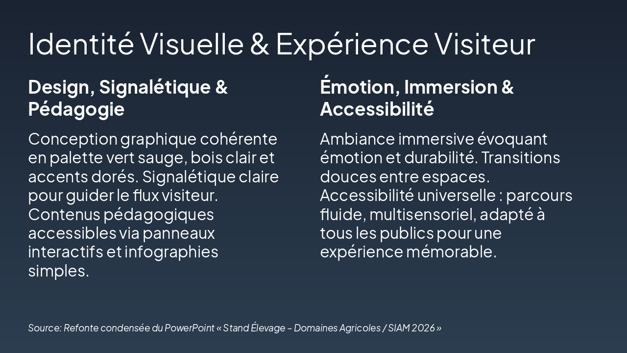 Slide 6 - Identité Visuelle & Expérience Visiteur