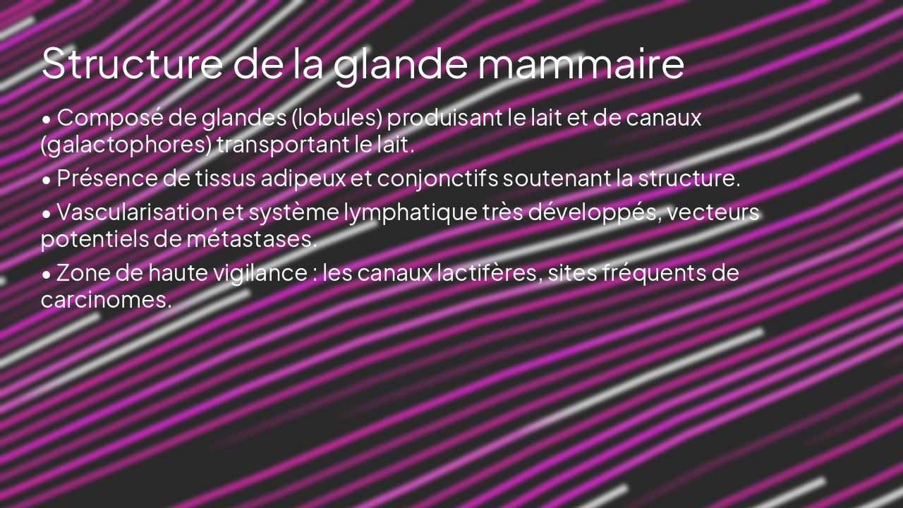 Slide 6 - Structure de la glande mammaire