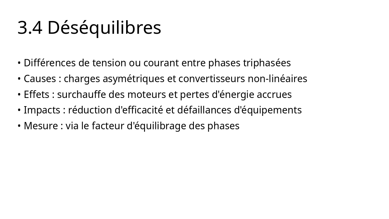 Slide 14 - 3.4 Déséquilibres