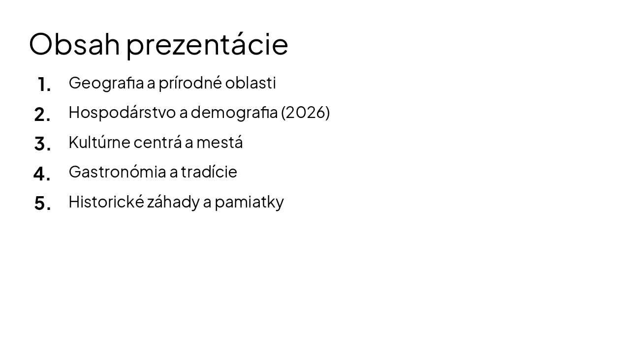 Slide 2 - Obsah prezentácie