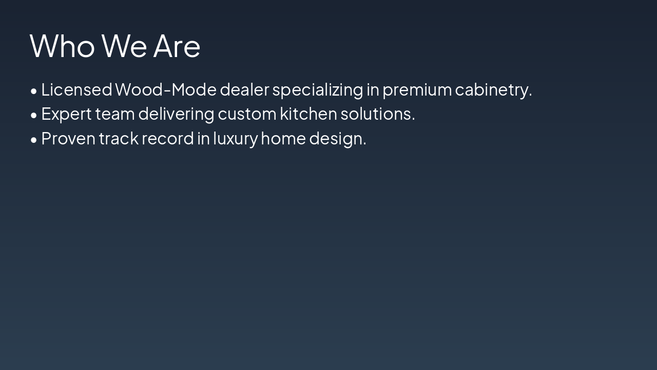 Slide 2 - Who We Are