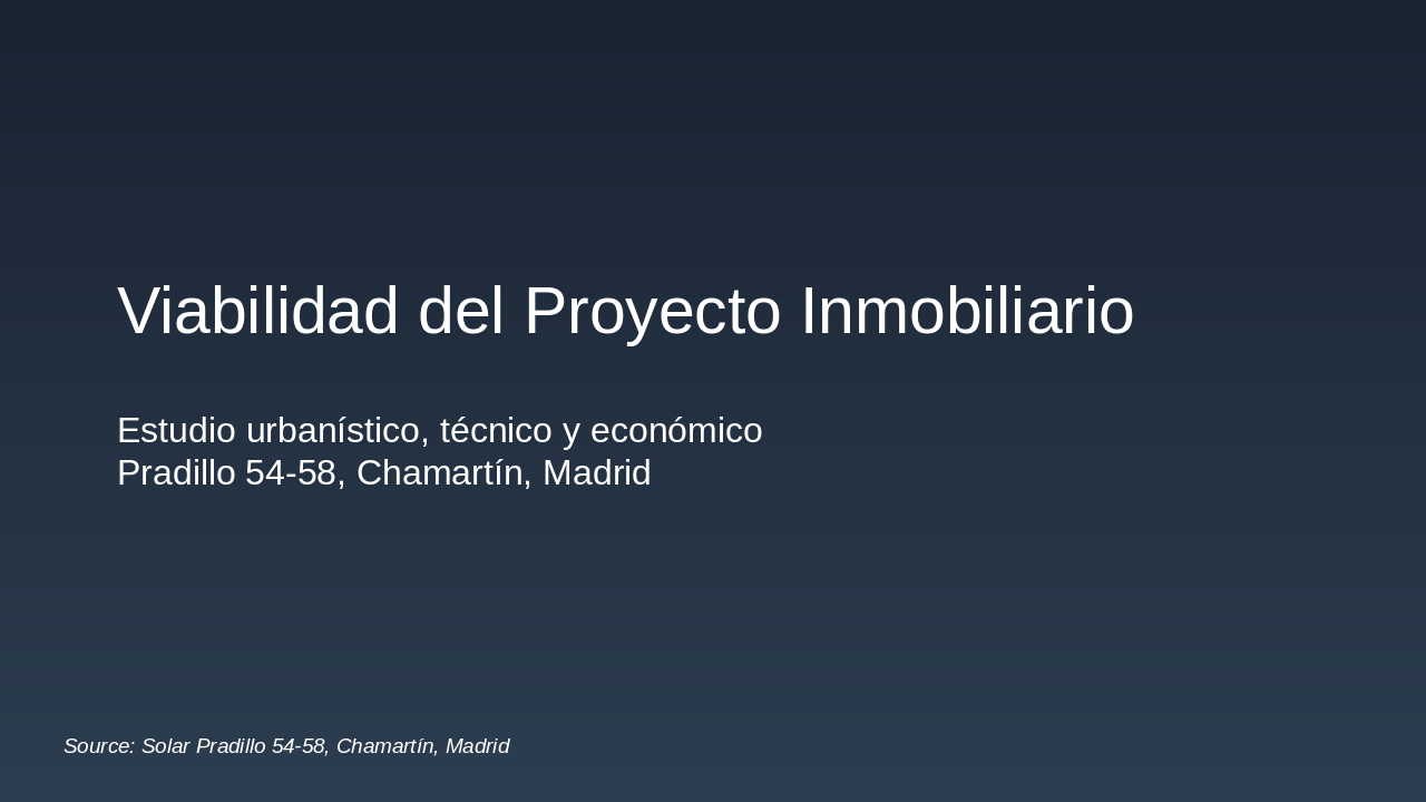 Viabilidad Proyecto Pradillo 54-58 Chamartín