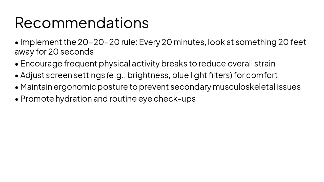 Slide 6 - Recommendations