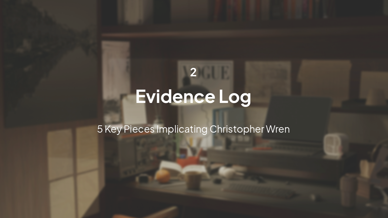 Slide 5 - Evidence Log
