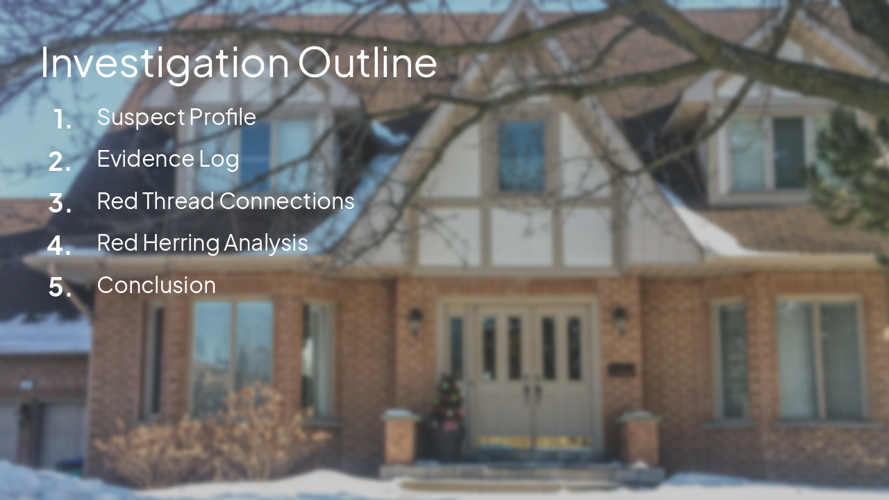Slide 2 - Investigation Outline