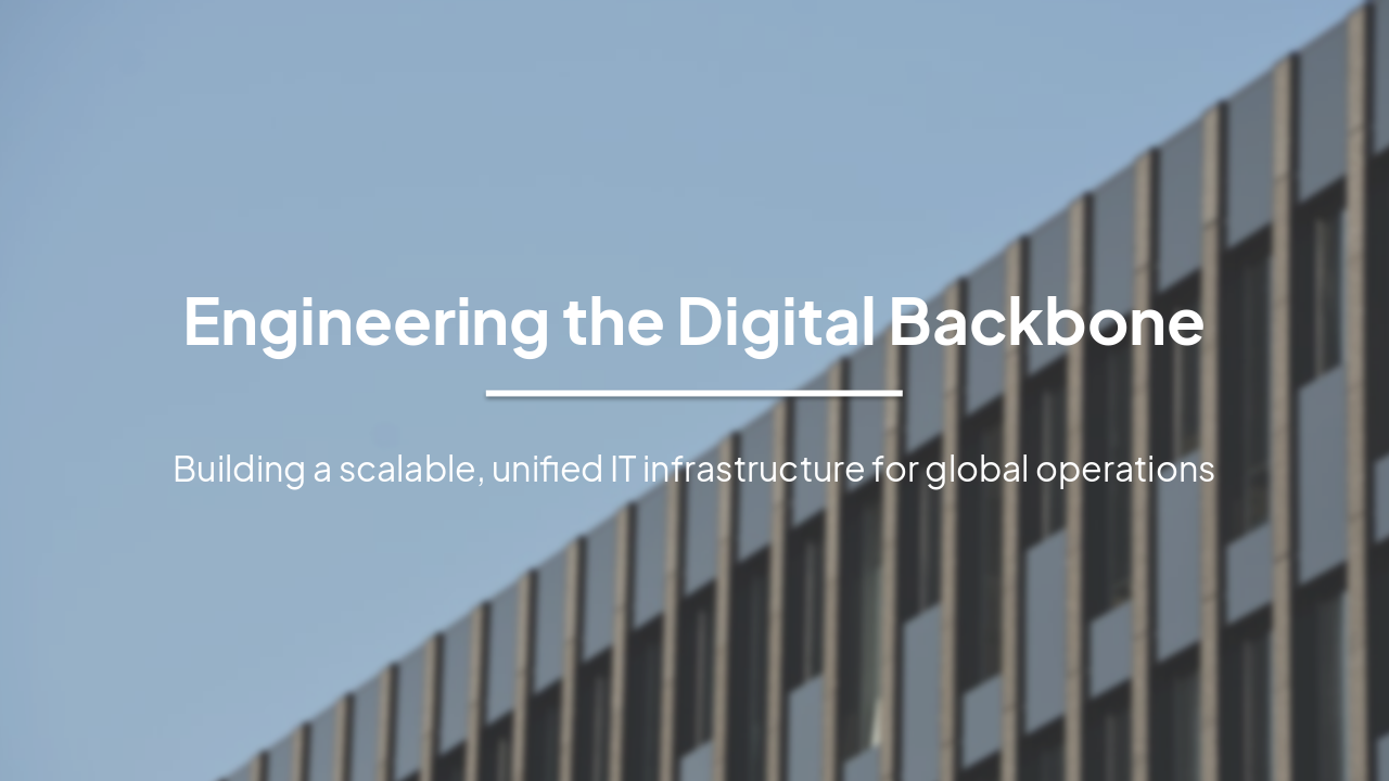 Slide 1 - Engineering the Digital Backbone