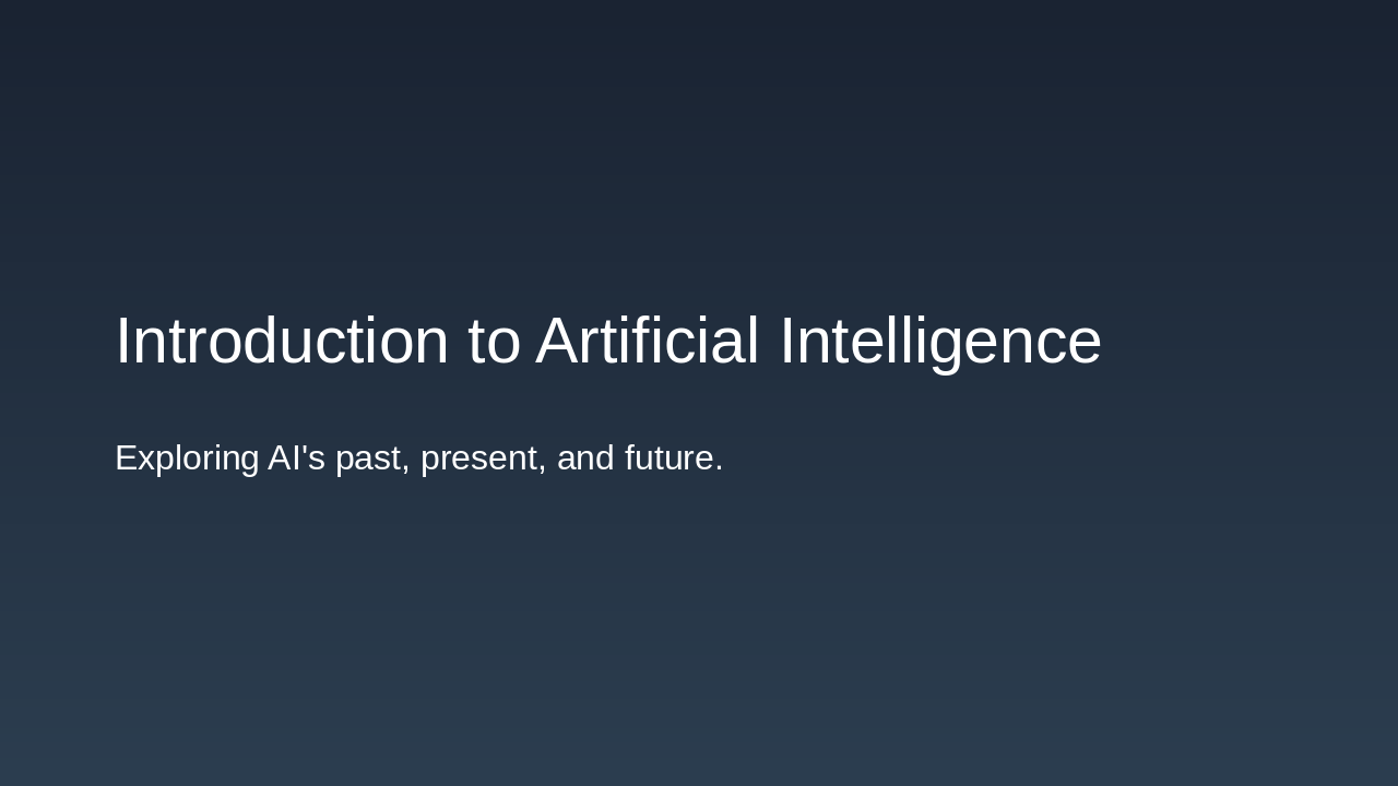 Exploring AI: From Origins to Future