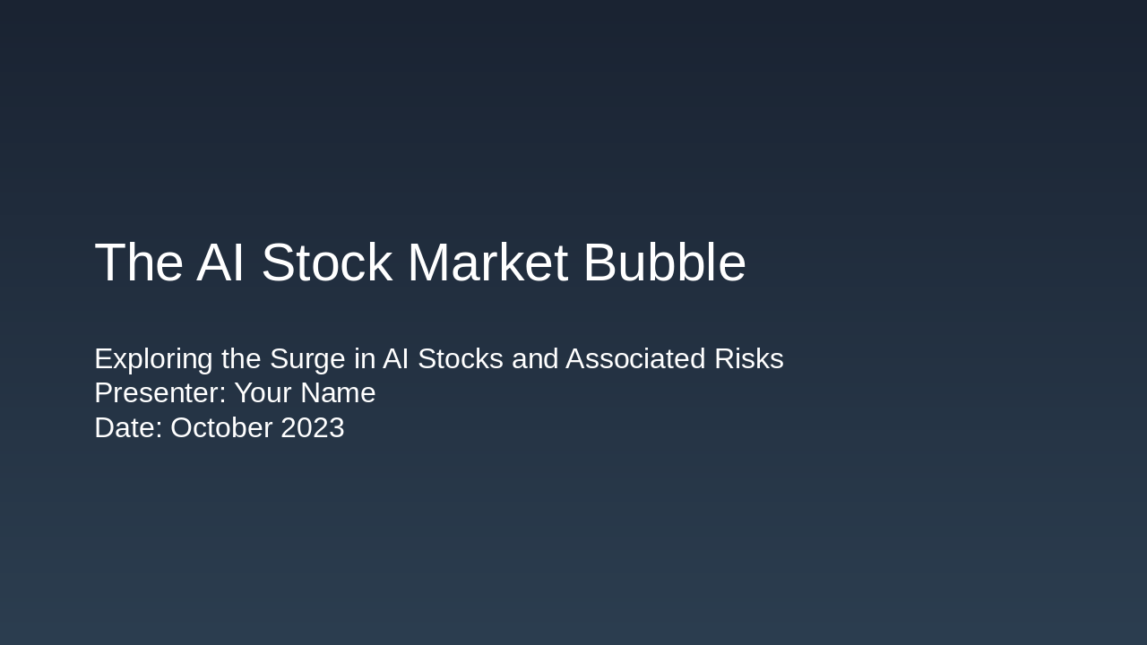 AI Stock Bubble: Hype, Risks & Outlook