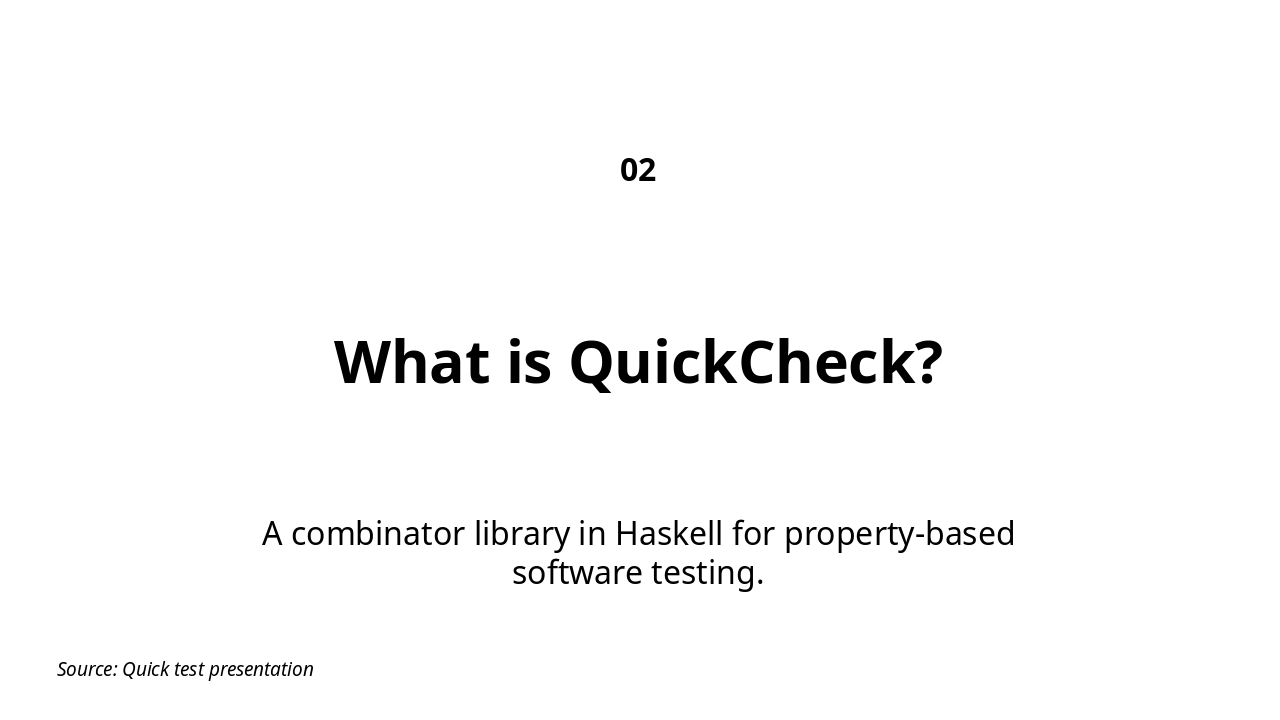 Slide 3 - What is QuickCheck?