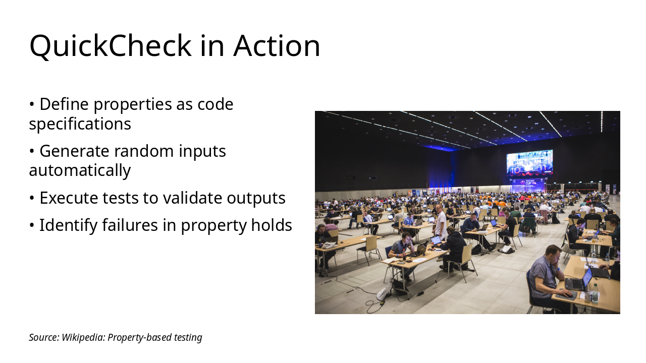 Slide 8 - QuickCheck in Action