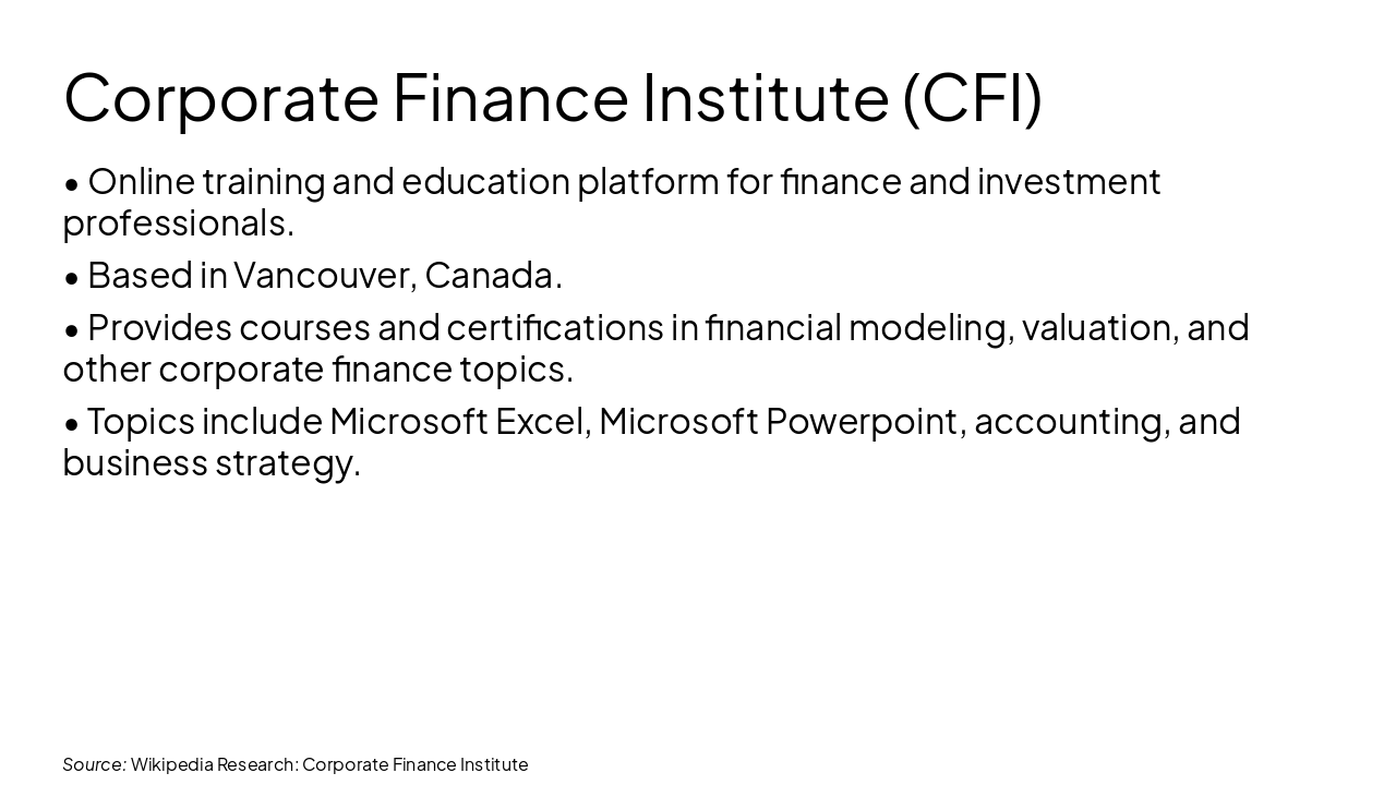 Slide 14 - Corporate Finance Institute (CFI)