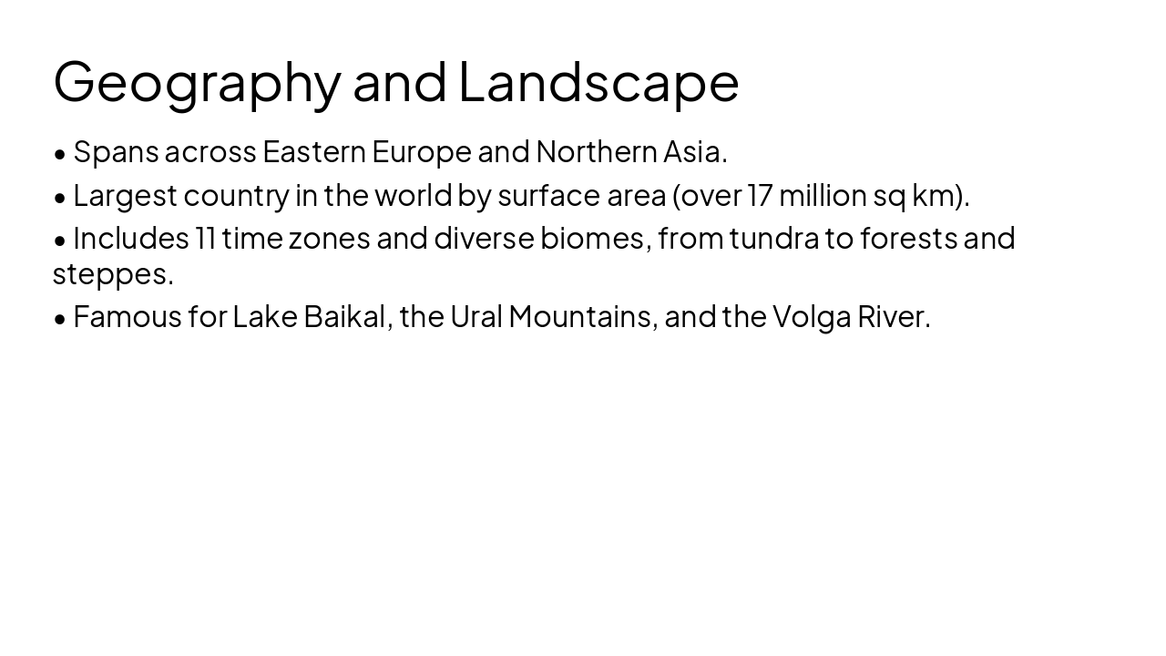 Slide 3 - Geography and Landscape