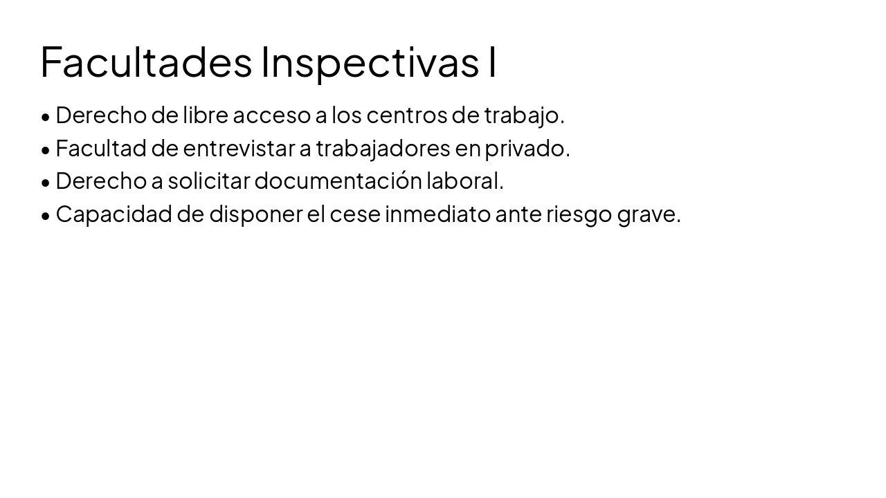 Slide 7 - Facultades Inspectivas I