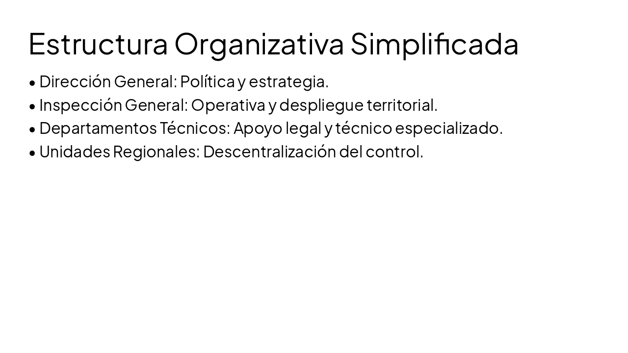 Slide 6 - Estructura Organizativa Simplificada