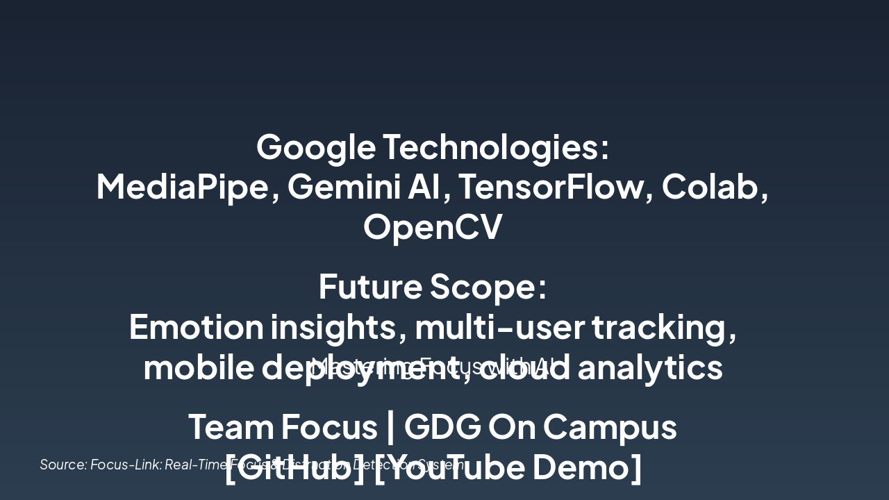 Slide 5 - Technologies, Impact & Credits