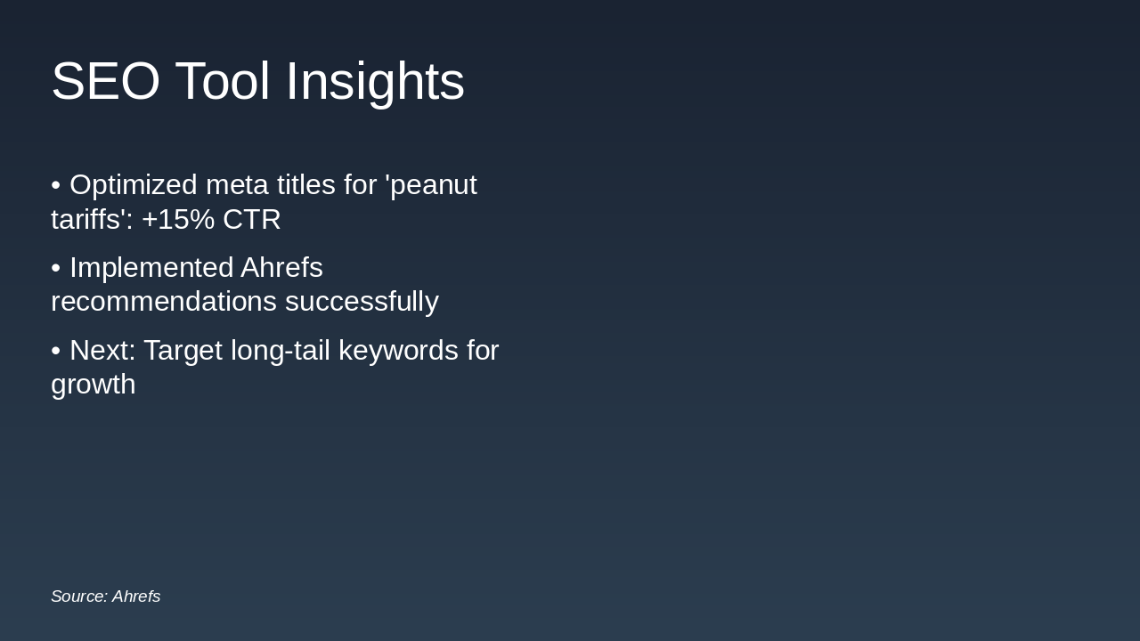 Slide 11 - SEO Tool Insights