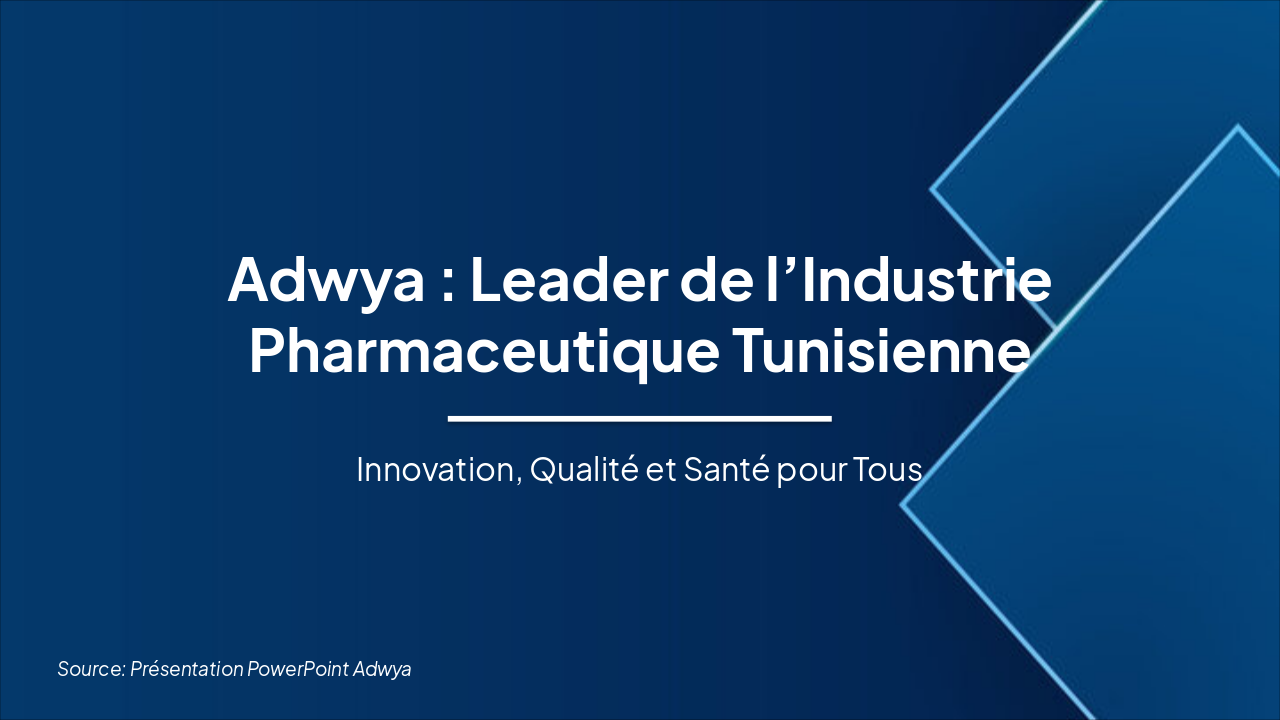 Adwya : Leader Pharmaceutique Tunisien (38 chars)