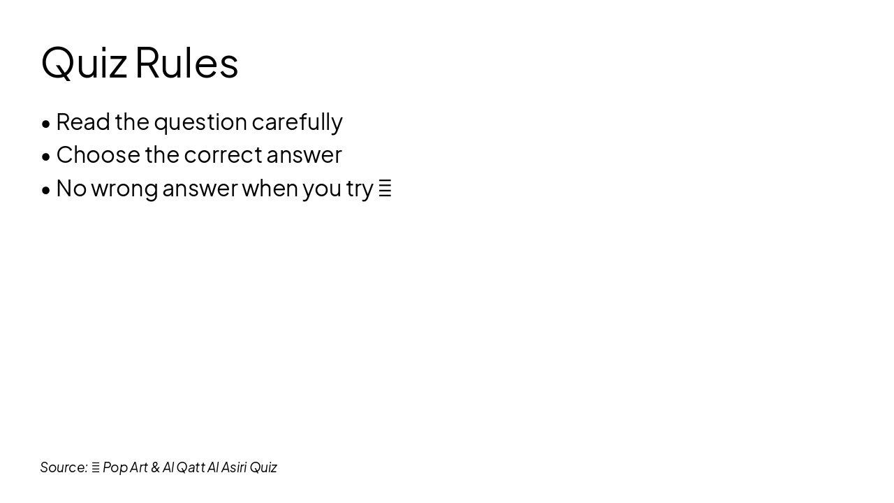 Slide 2 - Quiz Rules