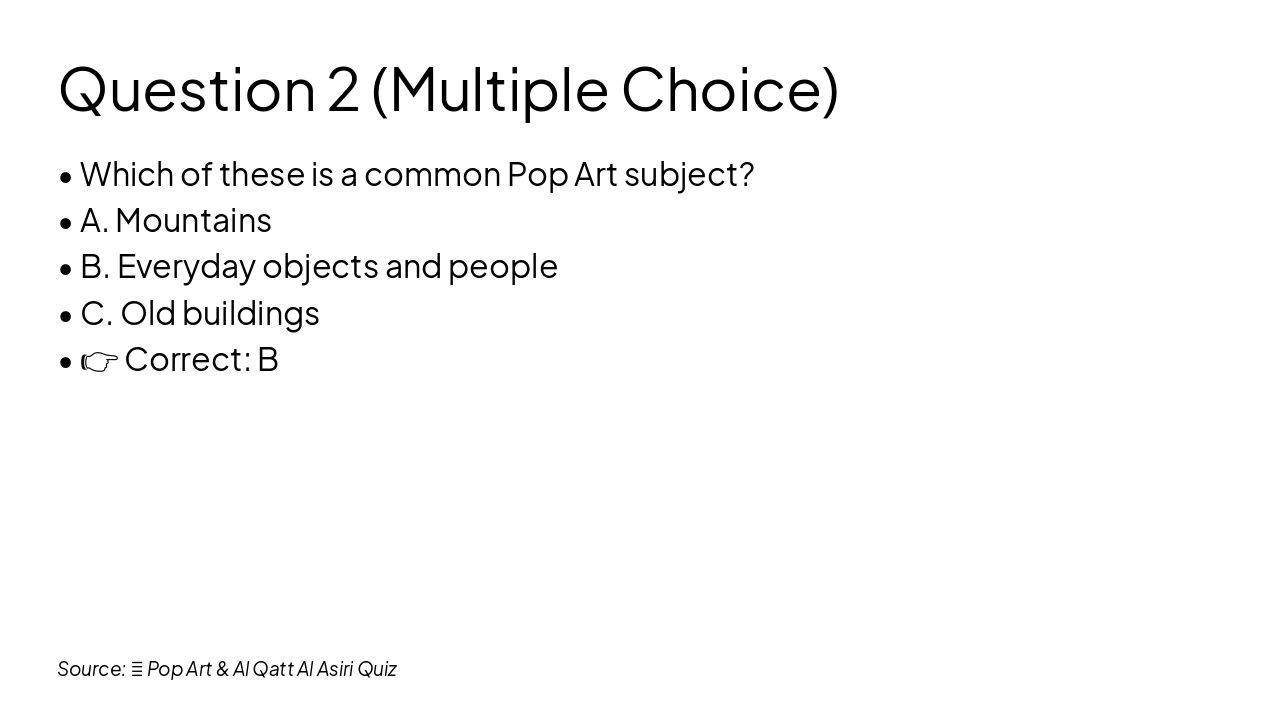 Slide 4 - Question 2 (Multiple Choice)