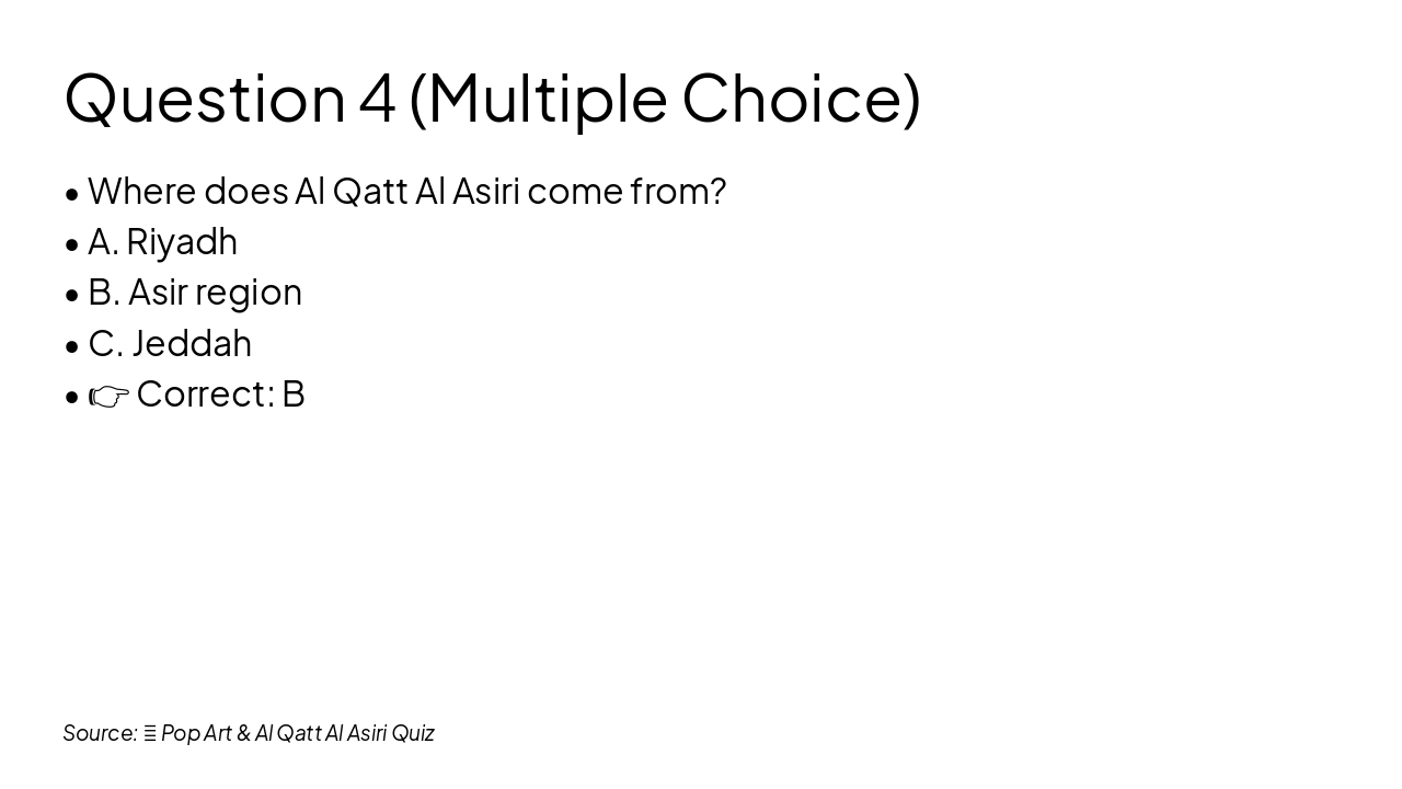 Slide 6 - Question 4 (Multiple Choice)