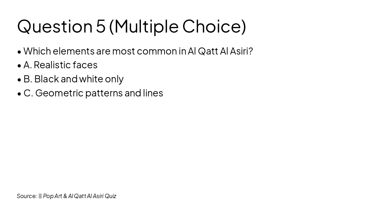 Slide 7 - Question 5 (Multiple Choice)