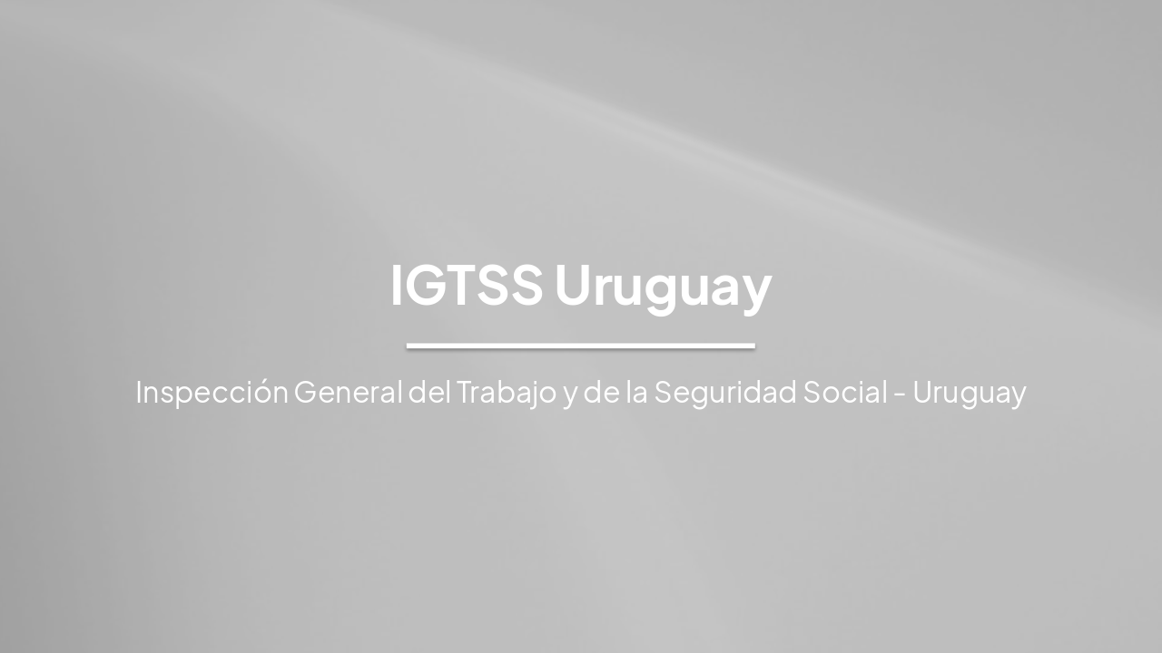 Slide 1 - IGTSS Uruguay