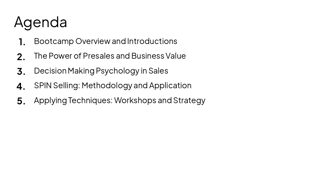 Slide 2 - Agenda
