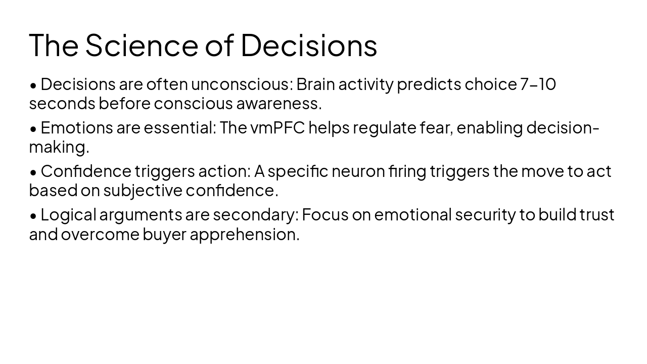 Slide 8 - The Science of Decisions