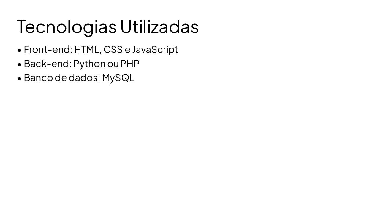 Slide 5 - Tecnologias Utilizadas