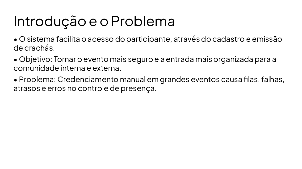 Slide 3 - Introdução e o Problema