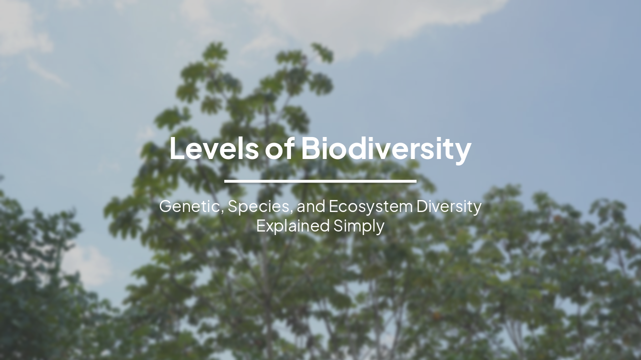 Slide 1 - Levels of Biodiversity