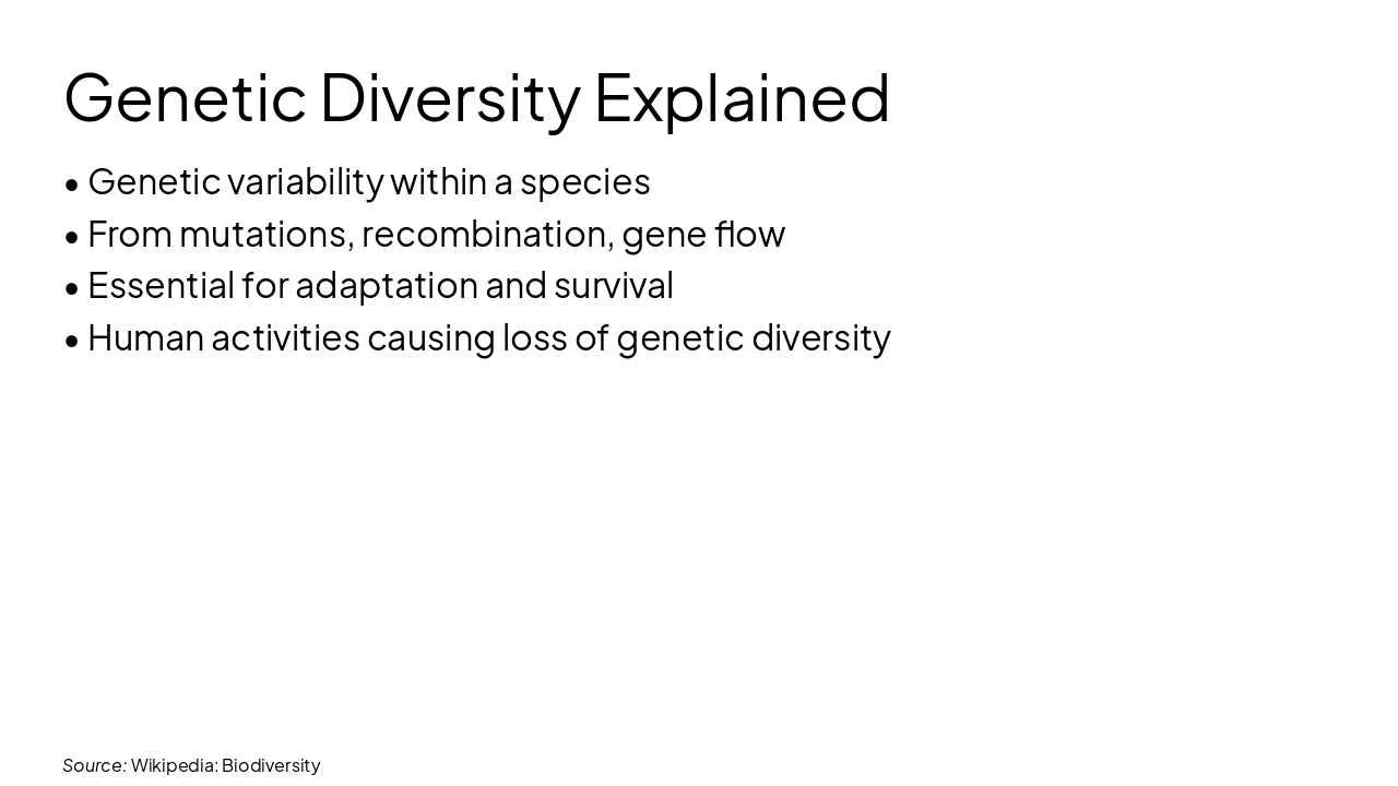 Slide 5 - Genetic Diversity Explained