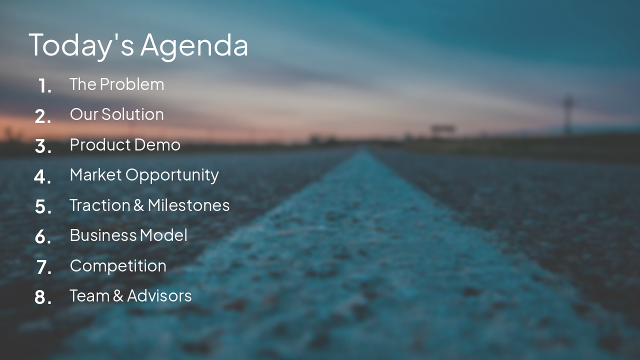 Slide 2 - Today's Agenda