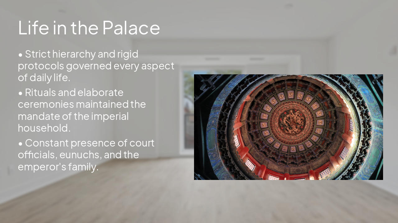 Slide 6 - Life in the Palace
