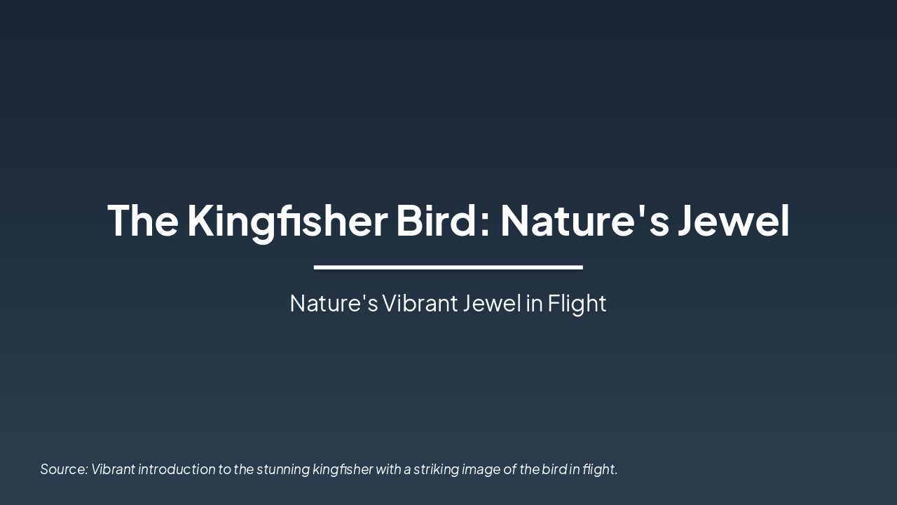 Kingfisher: Nature's Vibrant Jewel