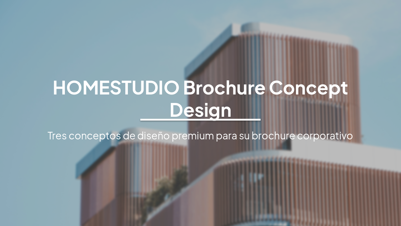 Slide 1 - HOMESTUDIO Brochure Concept Design
