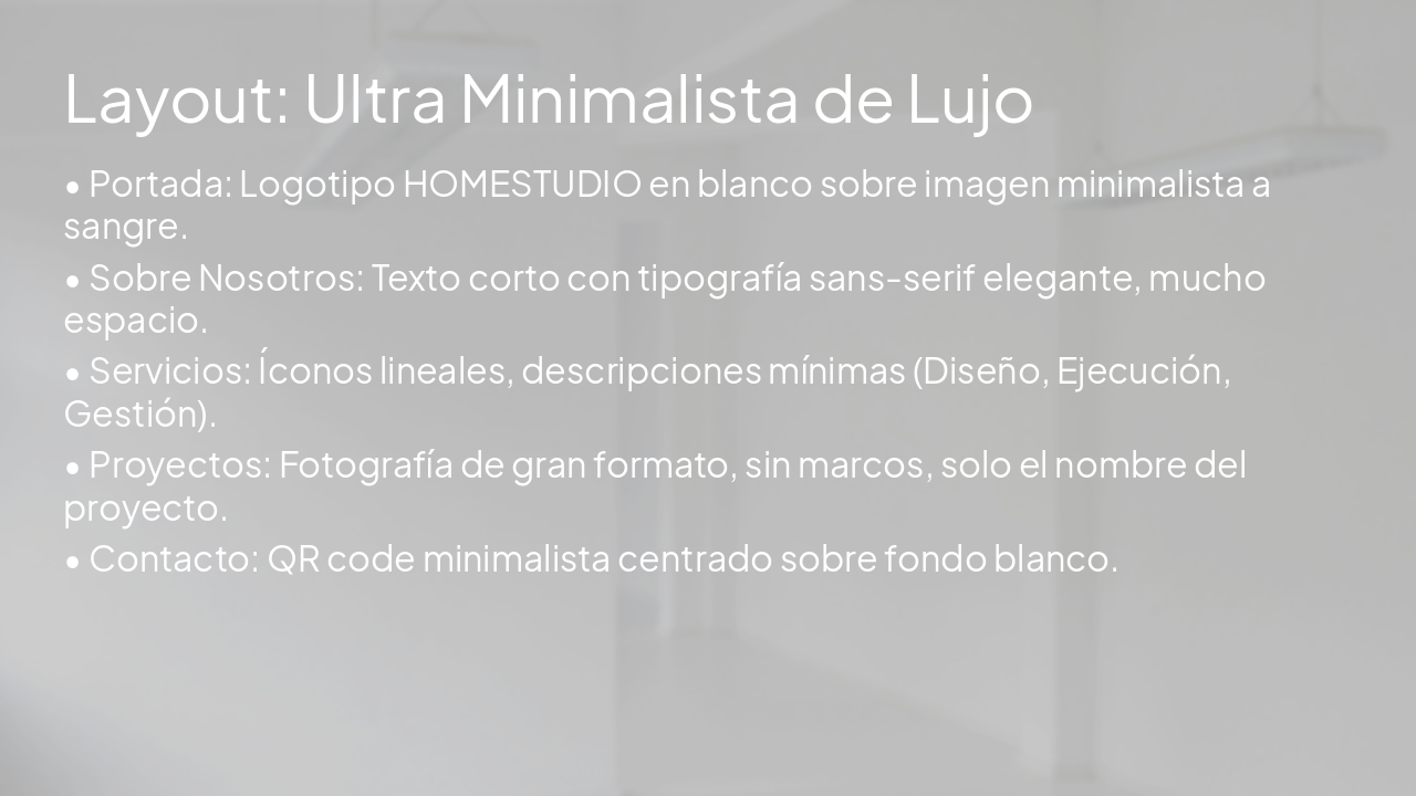 Slide 4 - Layout: Ultra Minimalista de Lujo
