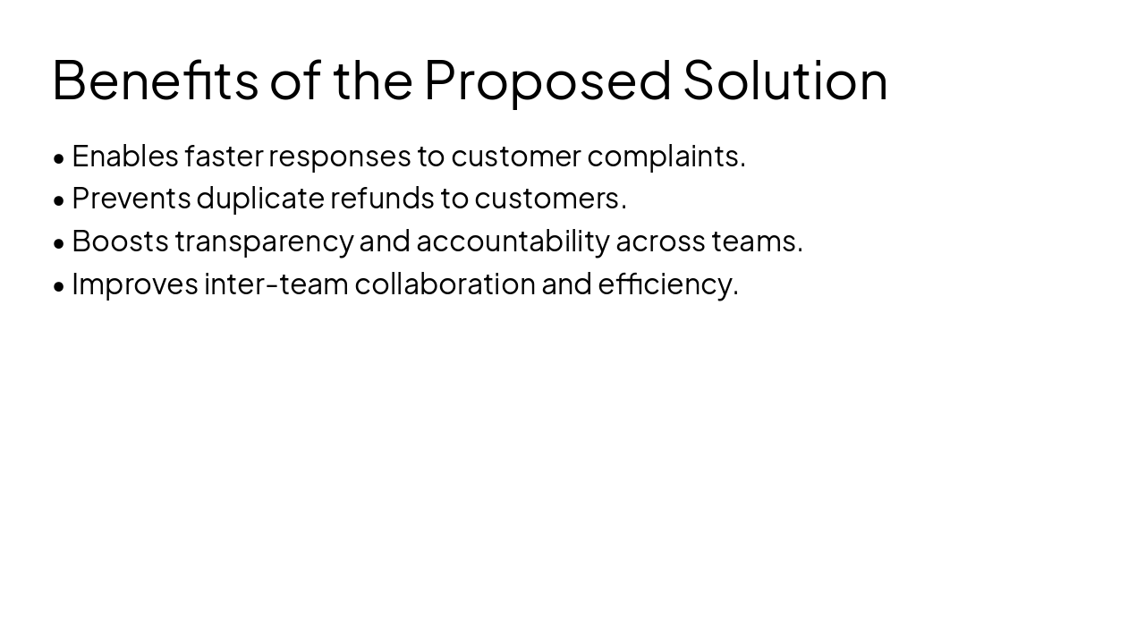 Slide 8 - Benefits of the Proposed Solution
