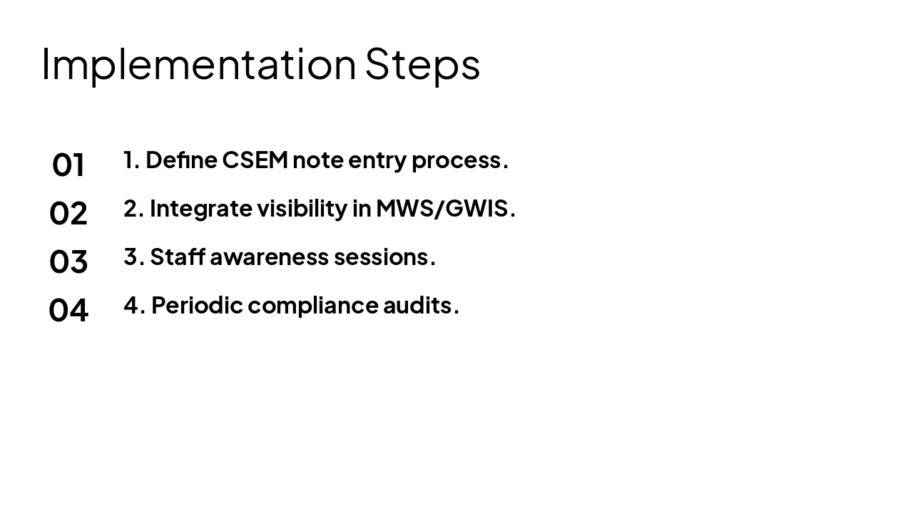 Slide 9 - Implementation Steps