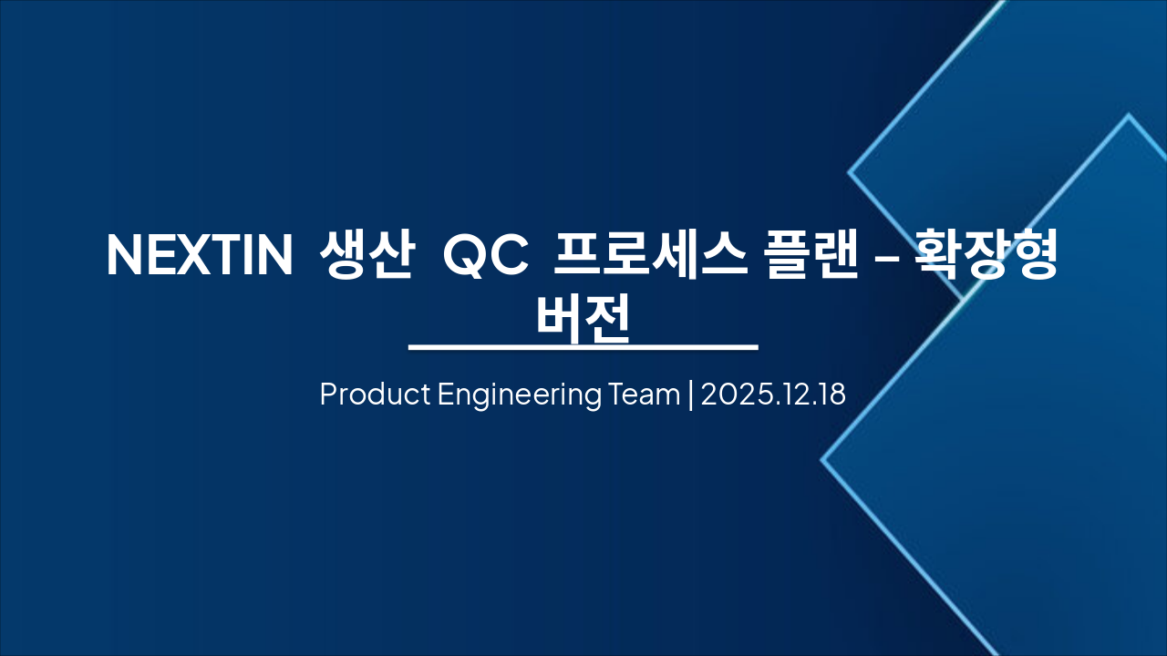 NEXTIN QC Process Plan - Expanded Roadmap (38 chars)