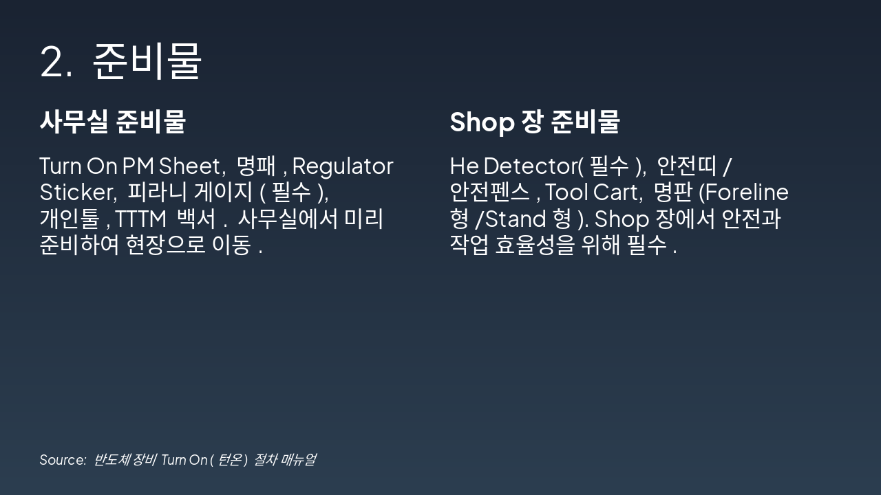 Slide 4 - 2. 준비물