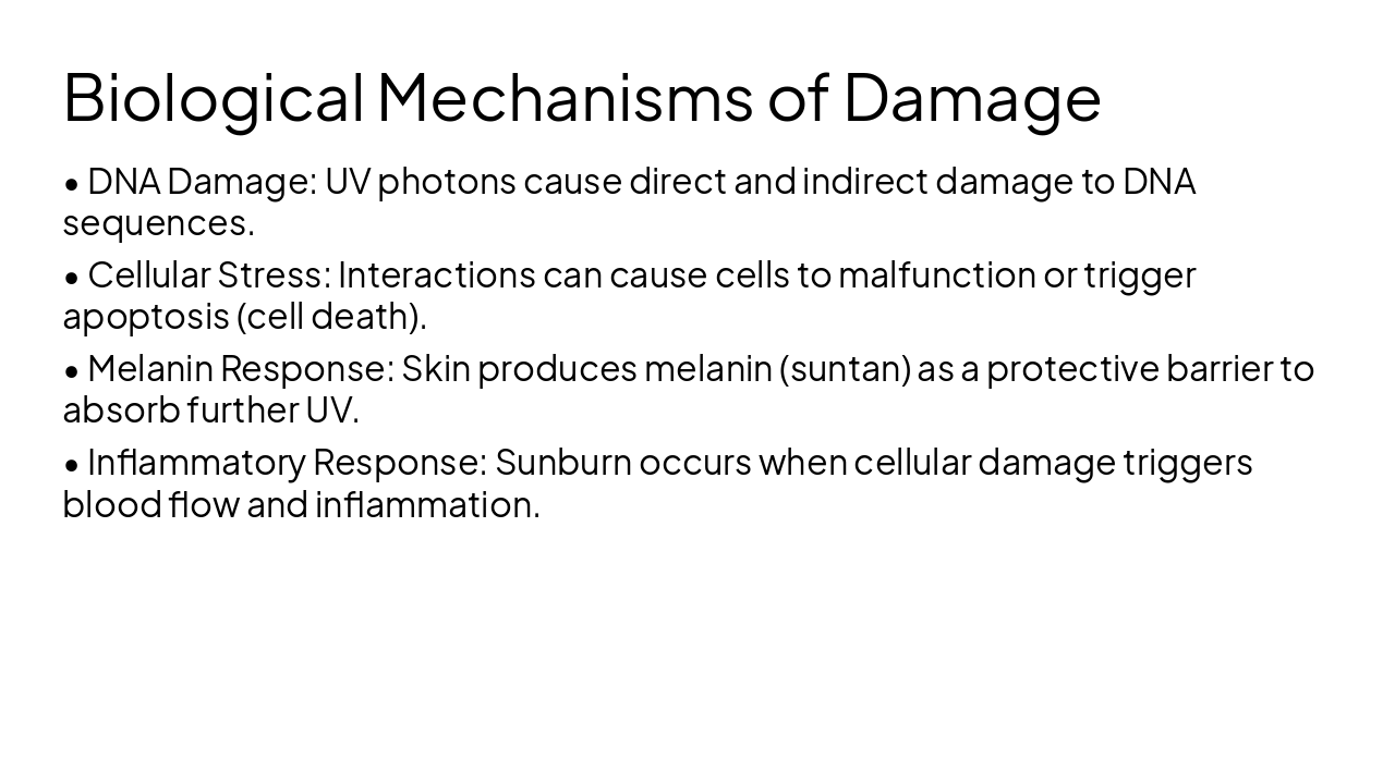 Slide 5 - Biological Mechanisms of Damage