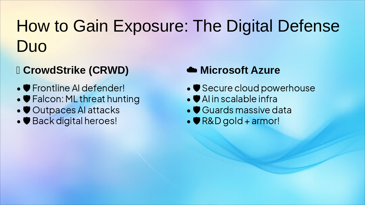 Slide 5 - How to Gain Exposure: The Digital Defense Duo