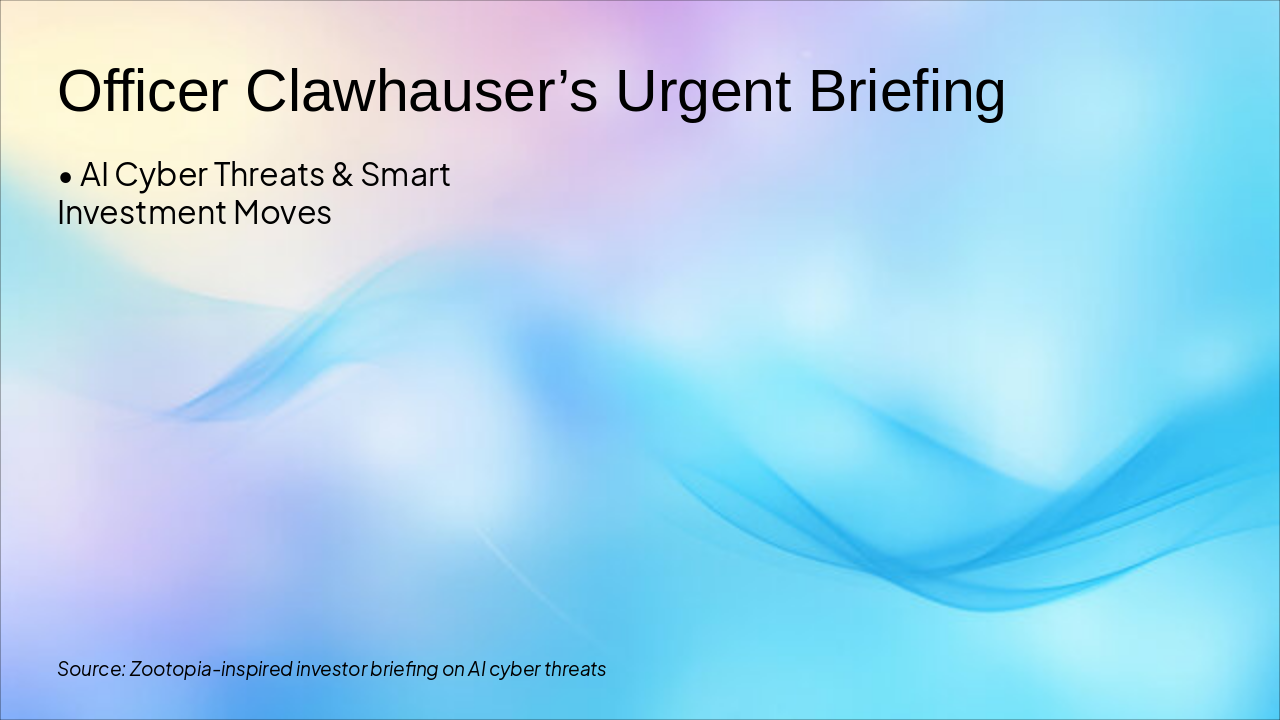 Slide 1 - Officer Clawhauser’s Urgent Briefing