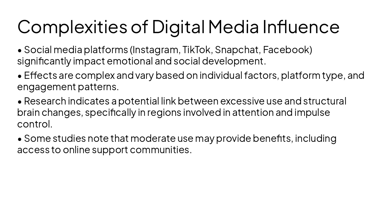 Slide 6 - Complexities of Digital Media Influence